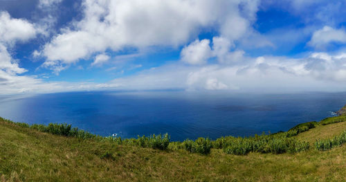 Panoramic view of sea against sky