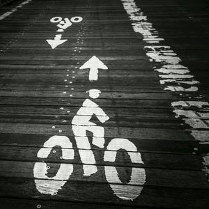 Close-up of road sign