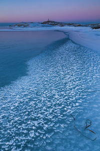 Frozen sea at stora amundön, sweden.