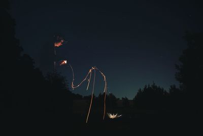 Light trails at night