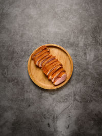 High angle view of bread on table