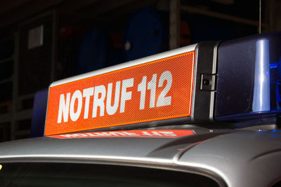 Close-up of red light