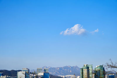 Cityscape with buildings in background