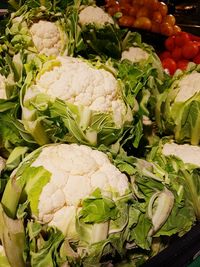 Close-up of fresh vegetables in market