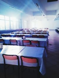 View of empty chairs