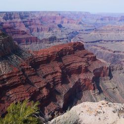 Aerial view of rock formations