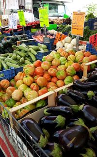 Close-up of vegetables for sale in market