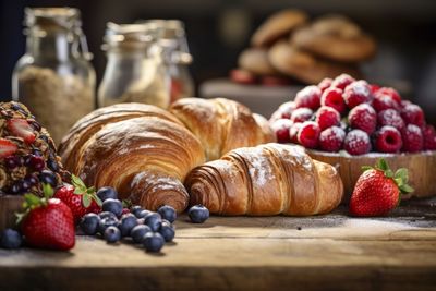 Close-up of food on table