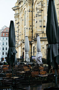 Low angle view of people at market