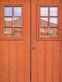 Full frame shot of closed window of building