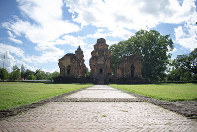 View of temple against cloudy sky