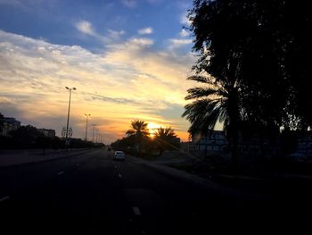 Road at sunset
