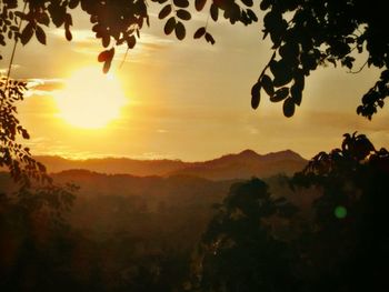 Sunset over mountain