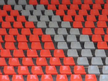 Full frame shot of empty chairs