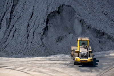 Bulldozer working at mine