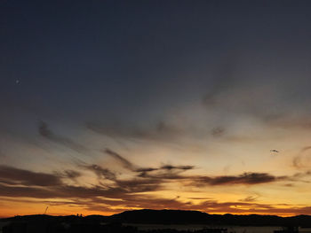 Low angle view of sky during sunset