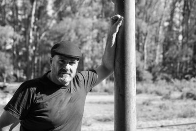 Portrait of train station worker