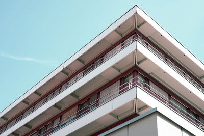 Low angle view of building against clear sky