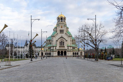 Sofia, bulgaria - 3 jan 2024- majestic view of alexander nevsky cathedral in sofia, bulgaria