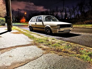 Car parked on street in city