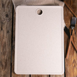 High angle view of mobile phone on table