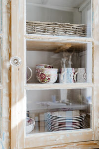 Open glass of jar on window