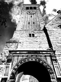 Low angle view of historical building against sky