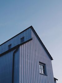 Low angle view of building against clear sky