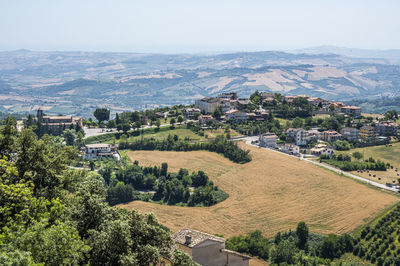 High angle view of the sanctuary of civitella del tronto
