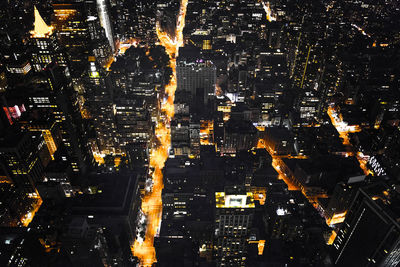 Full frame shot of illuminated cityscape