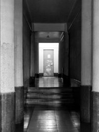 Interior of empty corridor