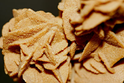 Close-up of bread on rock