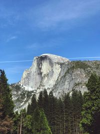 Low angle view of mountain against sky