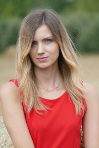 Portrait of beautiful young woman