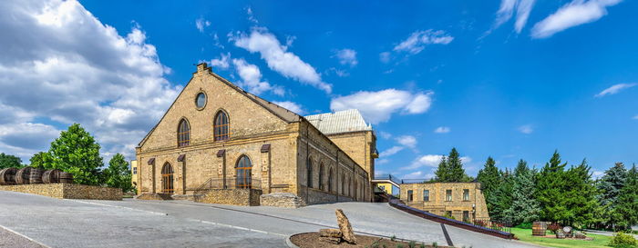 Prince trubetskoy winery castle in kherson region, ukraine, on a sunny summer day