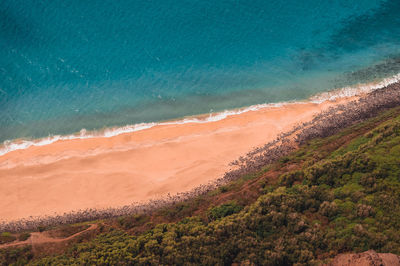 Helicopter view of beach