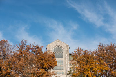 Low angle view of historical building against sky