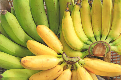 Full frame shot of bananas in market