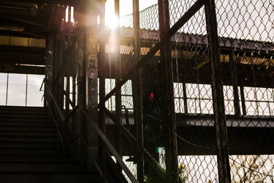 Shadow of person on staircase