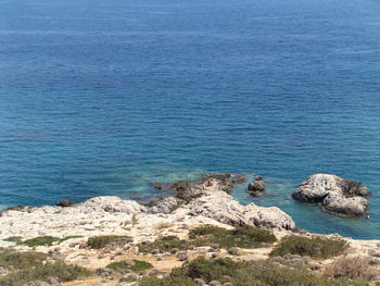 Rocks in sea