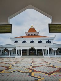 An unique exterior of a mosque in malacca, malaysia.