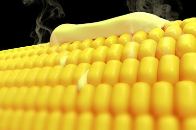 Close-up of butter on corn