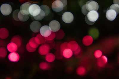 Defocused image of illuminated christmas lights