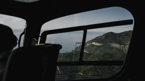 View of landscape through window