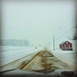 Snow covered road