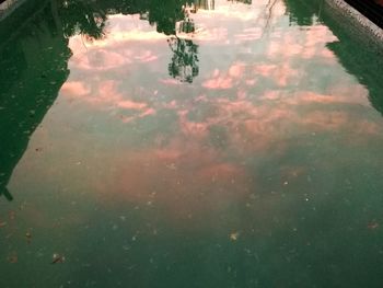 Reflection of sky on water