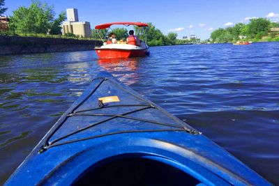 Boats in river