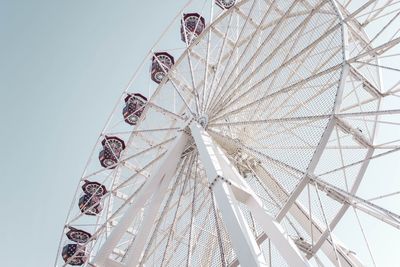 Low angle view of ferris wheel against clear sky