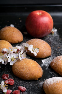 Close-up of cookies on table