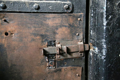 Close-up of closed door